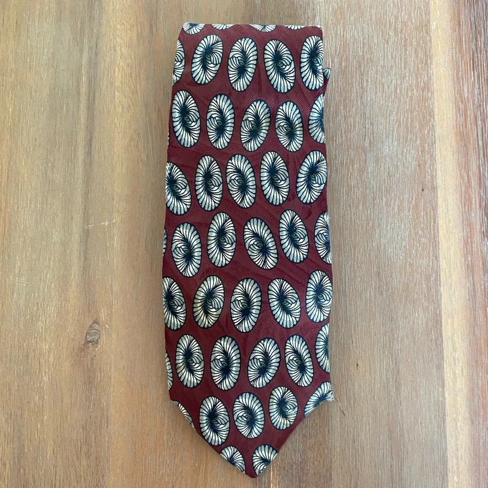 Men's Red Wine Colored Talbott Studio Nordstrom Patterned Tie